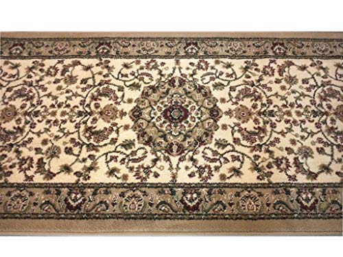 Tapete corredor tradicional Bellagio 81x483 cm beige miniatura 3