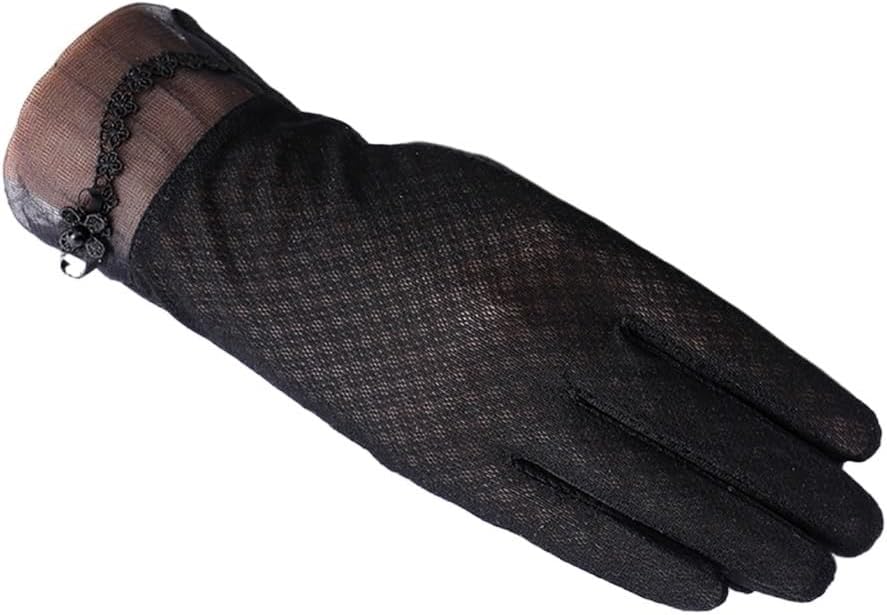 Gloves Women's Lace Thin Section Driving Touch Screen Ice Silk Elastic Riding Tram