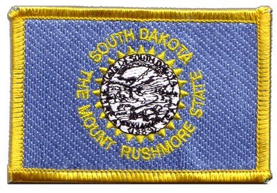 Digni Écusson brodé Flag Patch USA US South Dakota - 8 x 6 cm