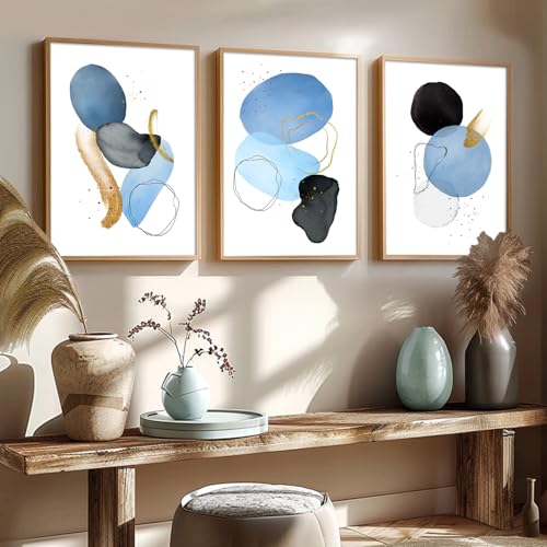 Image of kotart Classic Painting for Wall Decoration - Modern Art Wall Decor Framed Painting for Living Room Bedroom - Framed Posters /Paintings with Frame Set of 3 (Art 2)