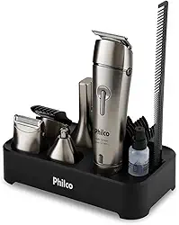 Aparador de Pelos Philco PAP03 Multigroom Aqua 12 em 1 Prata 3W Bivolt