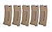 GoldenBall-PTS Enhanced Polymer EPM1 250 Round Mid-Cap Airsoft Magazine for M4/M16 AEGs (5, Tan)