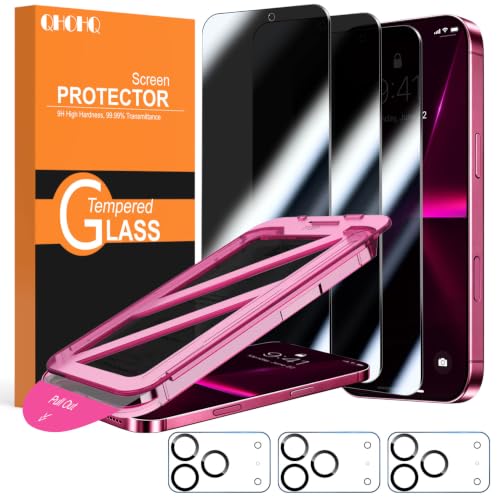 QHOHQ for iPhone 18 Pro Max Privacy Screen Protector, 9H+ Tempered Glass - image 1