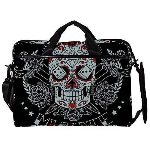 Muerte Skull Bolso Bandolera para portátil de 14 pulgadas ideal para ir al trabajo o la universidad