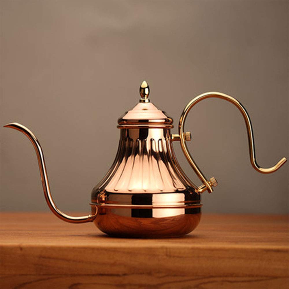 Coffee Pot Hand Punch, A Long Stainless Steel Gooseneck Narrow Drip Teapot, for A Variety Of Heating Furnace with (color : Pink, Size : 30cm)