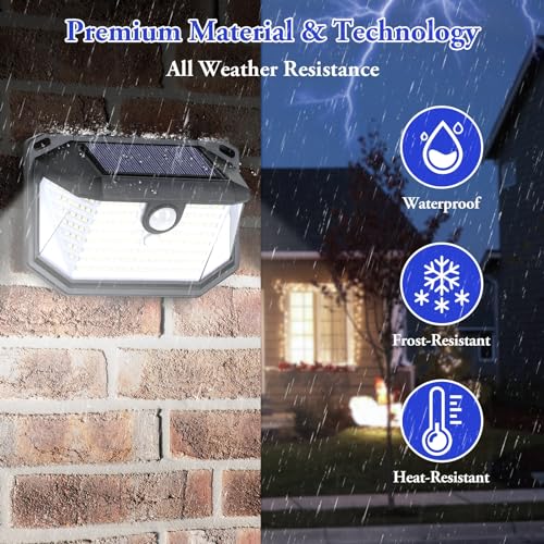 image for Brightever 6-Pack Solar Wall Lights Outdoor with 3 Modes & Reflector, 