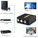 Hdiwousp 1080P HDMI to RCA Composite AV Video Audio Converter Support NTSC/PAL for Xbox One,Blu-ray,DVD,PS4,Roku,Chromecast,Laptop,Amazon Fire TV Stick,Apple TV,Black