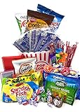 Movie and Game Night Gift Basket Care Package - Popcorn, Candy, Cookies Gift for Valentine's Day,...