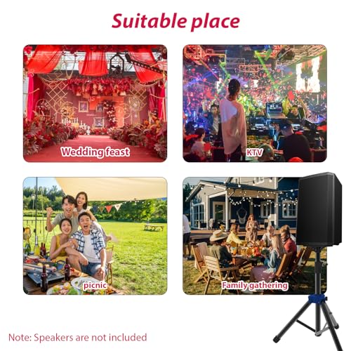 Soporte para altavoz monitor de estudio con trípode telescópico y base triangular 5