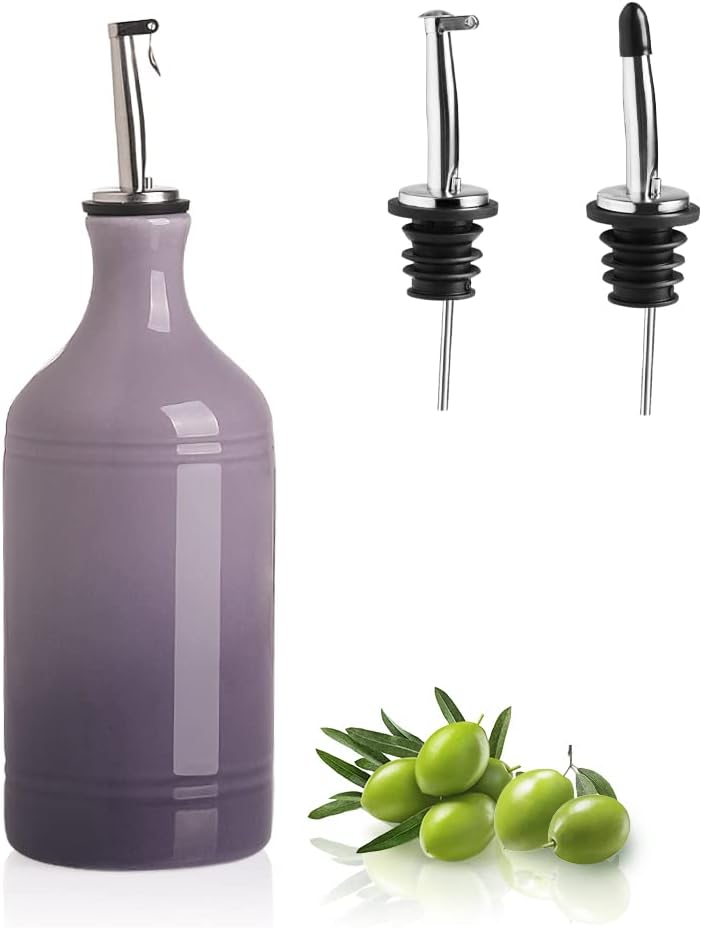 Sweejar Home Porcelain Olive Oil Dispenser Bottle, Suitable for Storage of Oil Vinegar, Soy Sauce and Other Liquids, Reusable
