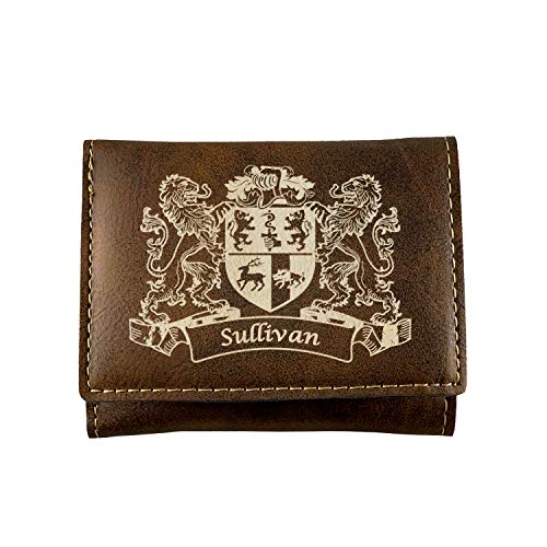 Sullivan Irish Coat of Arms Rustic Leather Wallet