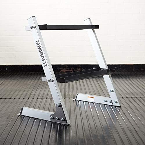 Mirafit 2 Tier 150kg Dumbbell Rack - Silver