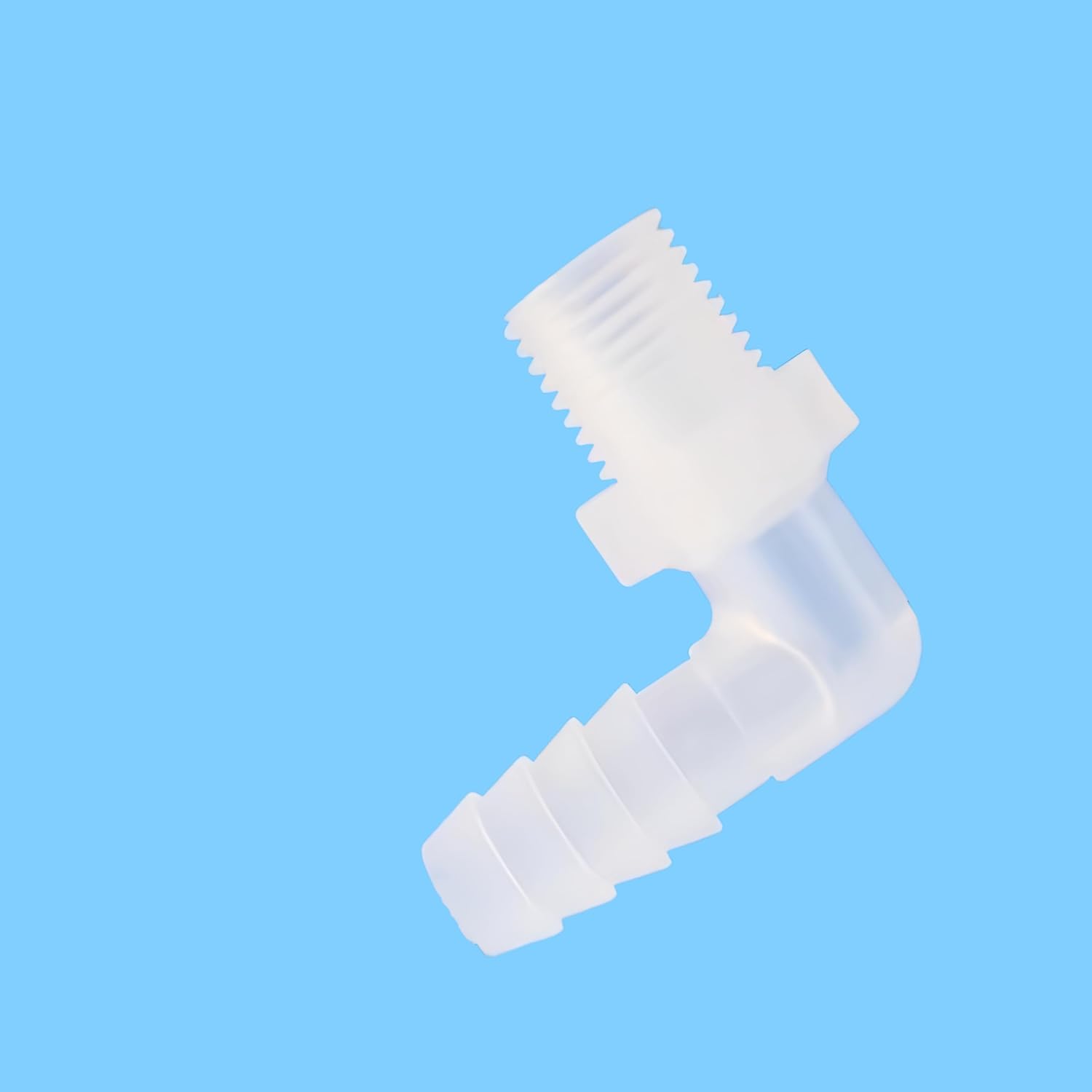 25-Pack 1/4G Male Thread Connector - Reusable plastic Hose Threaded Barb Pipe Fittings for Food and Lab(5/16inch L-Type 4-Barb)