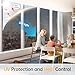 Window Privacy Film One Way Mirror Reflective Window Film See Out Not in Sun Blocking Heat Control Anti UV Window Tint for Office Home Door(Black-Silver, 17.5 Inch x 6.5 Feet)
