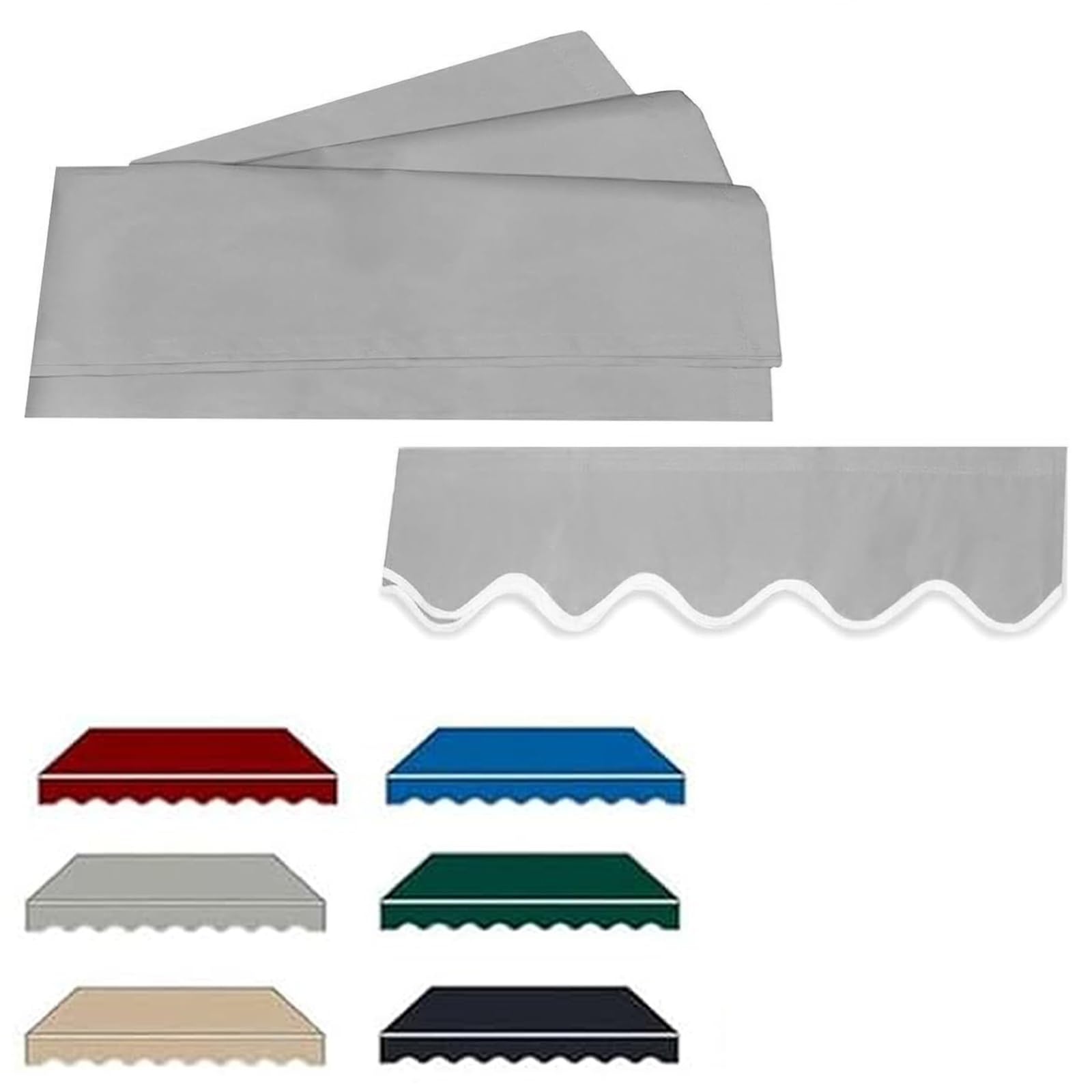 Remplacement pour store banne avec toile d'auvent grise imperméable