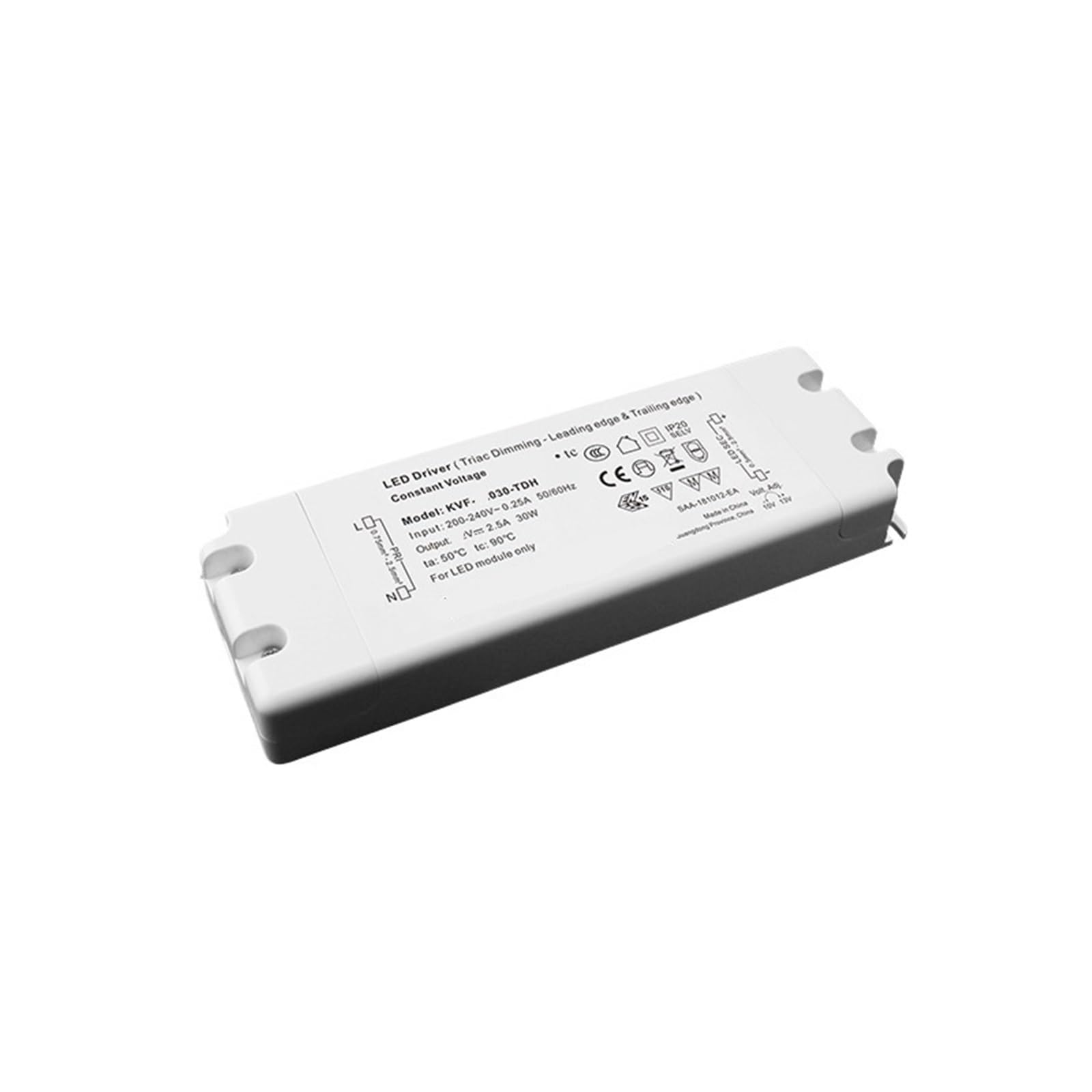 PWANUIGTE KVF-30-90-TDH LED thyristor dimming Driver Power Supply high and Low Voltage Single Color Staircase line Light(12V 2.5A 30W)