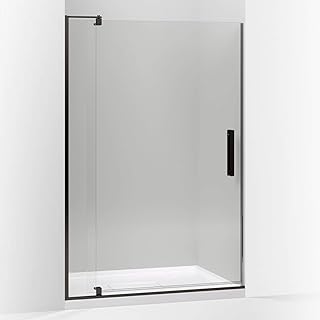 pivot shower door, 74"H x 43-1/8-48"W, with 5/16" thick Crystal Clear glass