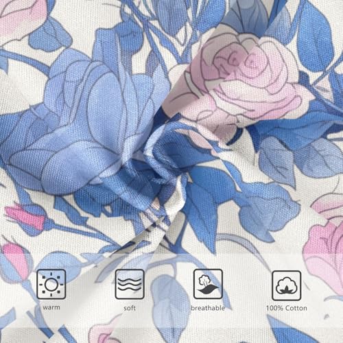 KLL Rose Bouquet Design Pattern White Toddler Boys' Soft Boxer Briefs Cute Undies3