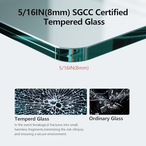 Image of 56-60 inch W x 74 inch H Frameless Shower Doors, Bathroom Single Sliding Shower Glass Doors with 5 /16 inch (8mm) Clear SGCC Tempered Glass and Stainless Steel Handle, Reversible Installation, Chrome