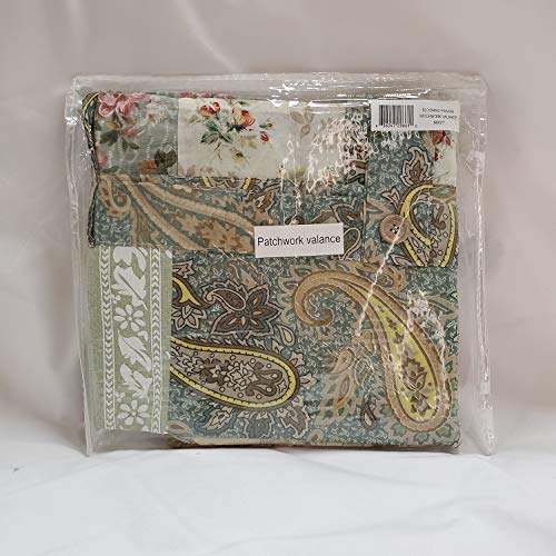 Greenland Home Blooming Prairie Authentic Patchwork Tab Top Window Valance 84 X 21 #TOP2