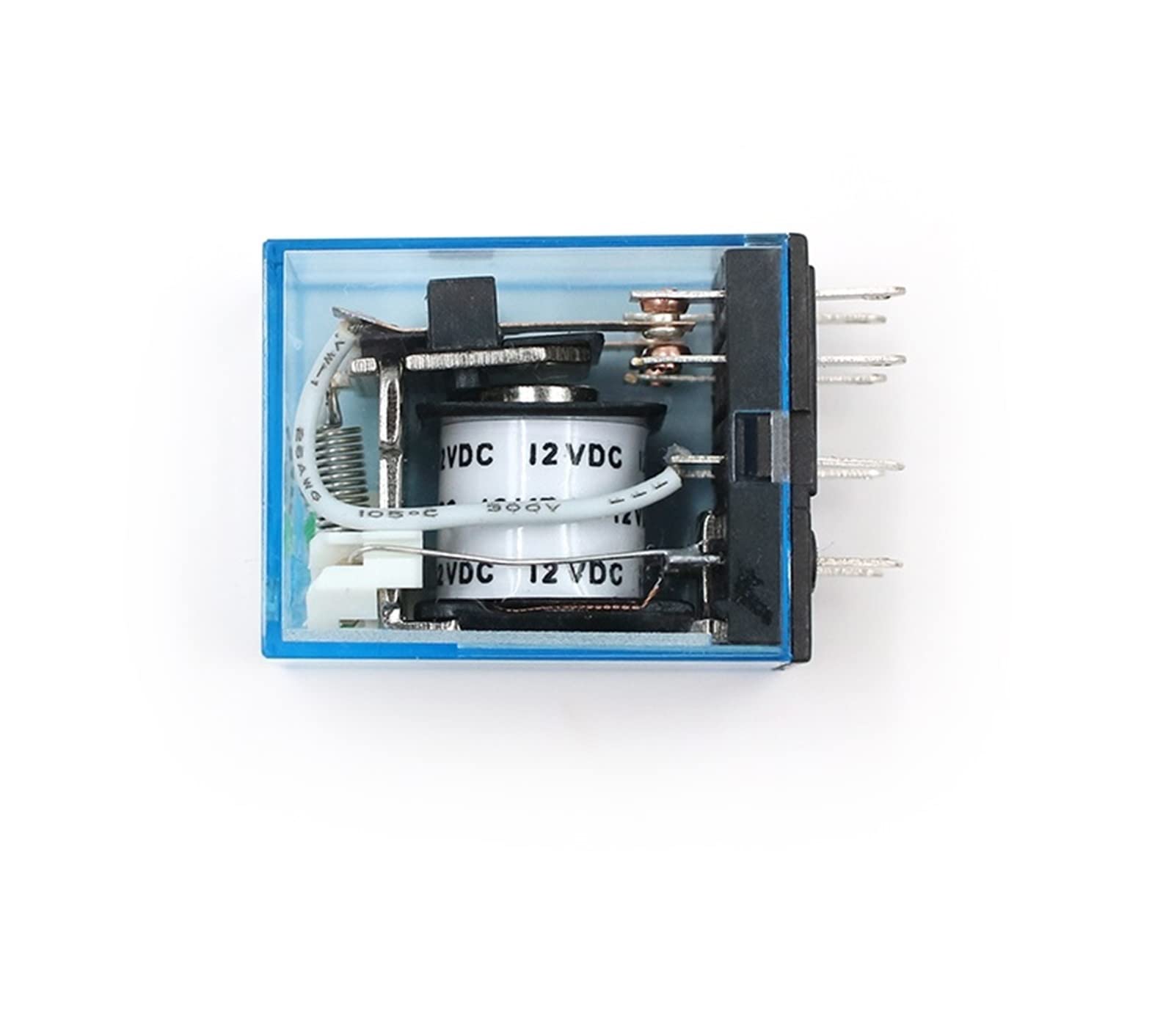 WEUSANXPL MY2P HH52P MY2NJ Relay Coil General DPDT Micro Mini Electromagnetic Relay Switch AC 110V 220V DC 12V 24V Power Relay Switch LED 50pcs(AC 220V)