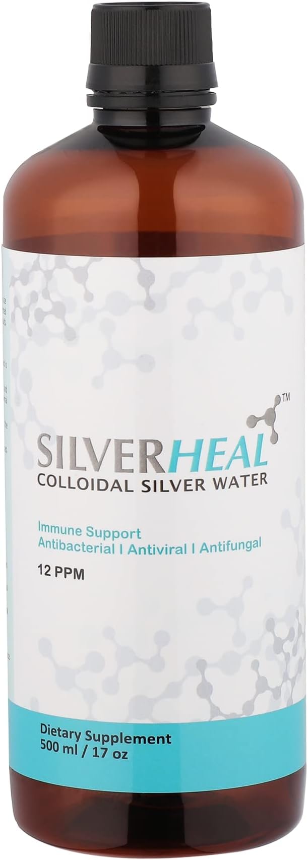 Colloidal Silver Water 12 PPM, 500 ml I Crystal Clear I Immune Booster I Silver Essential for Strong Immune System I Kills more than 650 harmful Pathogens I Helps To Keep You Healthy I Nature's own weapon against harmful Pathogens I Natural, Safe, No Side effects I