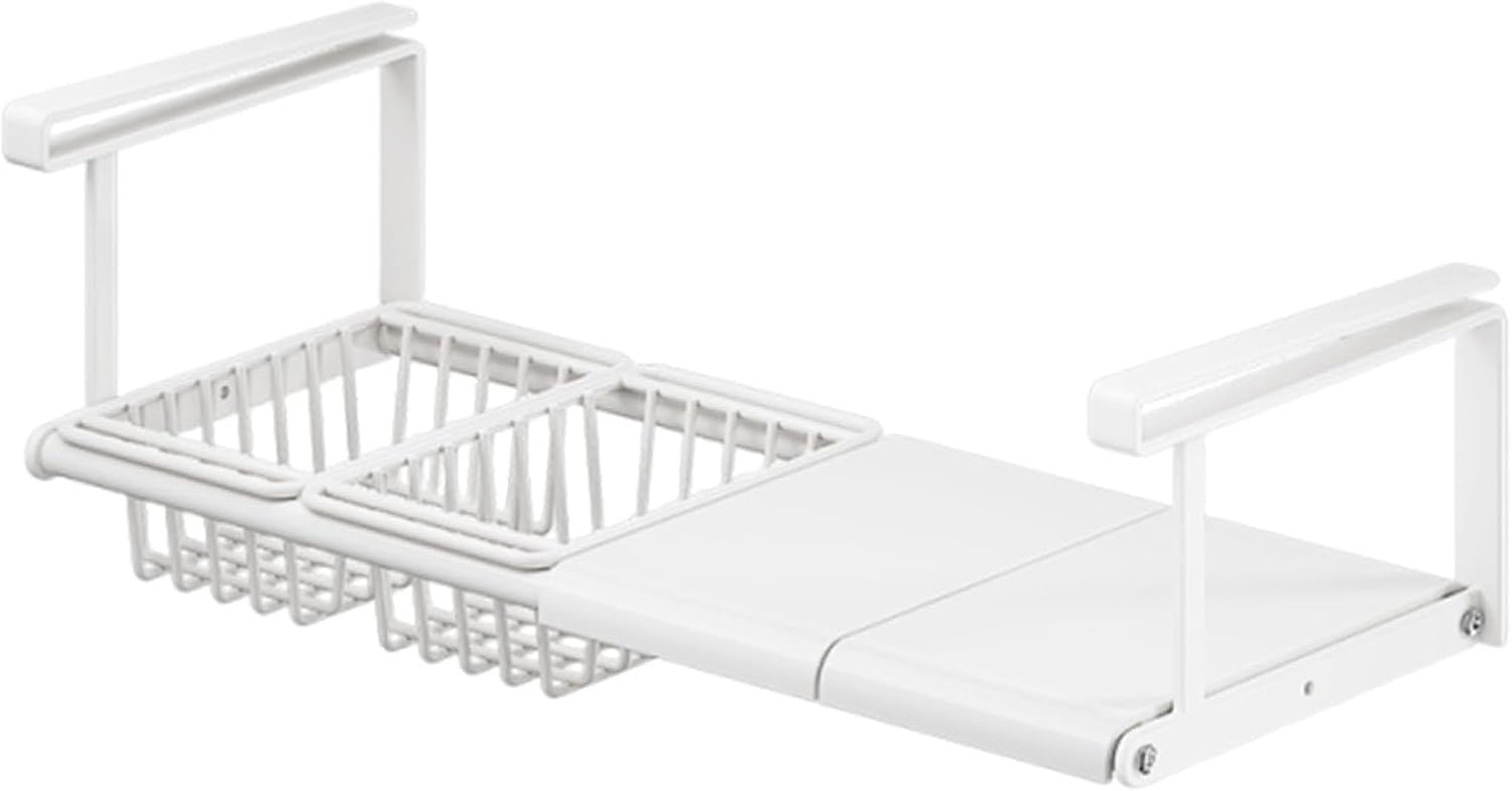 Under Cabinet Shelf - Extendable No Drill Storage Rack, Hangable Organizer, Space Saving Kitchen Holder | Fashionable Design Multi Purpose Solution for Home, Kitchen, Bathroom, Pantry, Closet Use