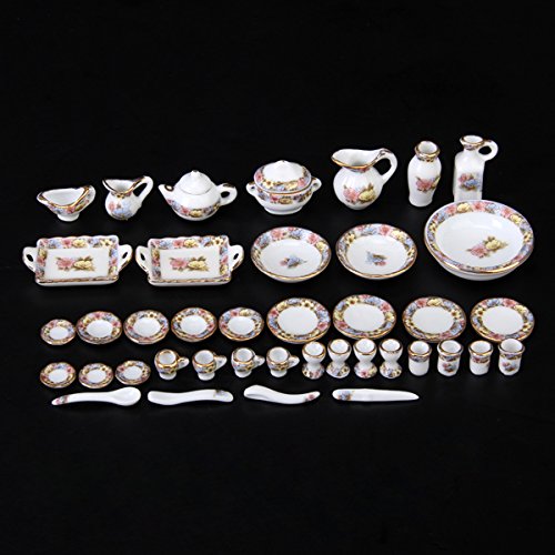 Vintage 2 maisons de poupées miniatures en porcelaine, mariée