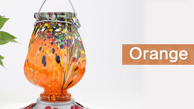 BOLITE Hummingbird Feeder, Hand Blown Glass Hummingbird Feeders for Outdoors Hanging, with Ant Moat and 5 Feeding Ports, 22 Ounces, Blue, Birthday Gifts for Women Men, Gifts for Mom Dad