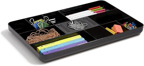 Miniatura 4 de TRU RED Tr55350 - Organizador de cajones de plástico con 13 compartimentos, color negro (Tr55350)