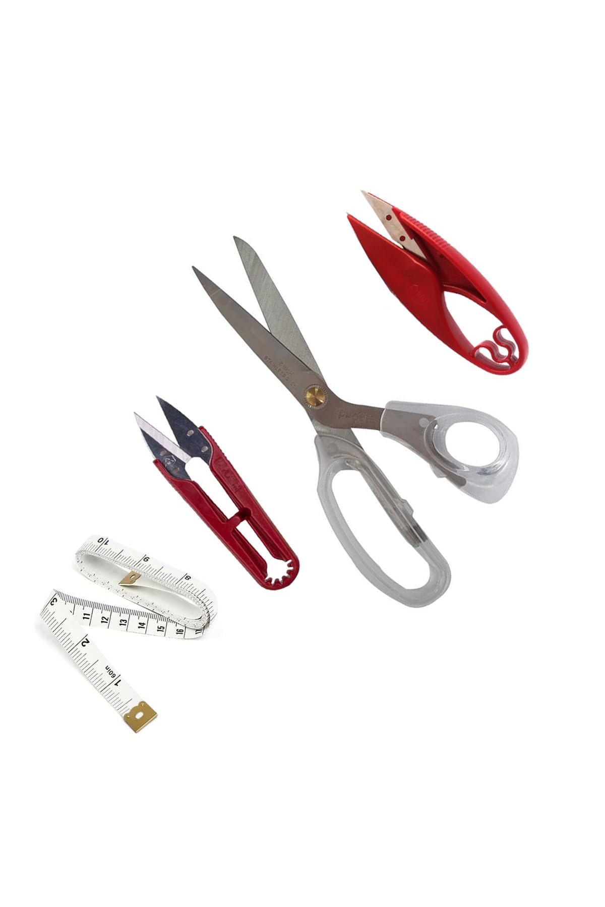20 Cm Plastik Saplı Kumaş Kesim İplik Temizleme Makası Set