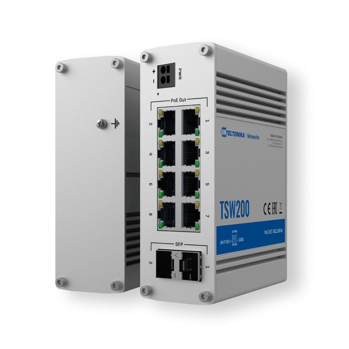 Teltonika TSW200 Non gestito Gigabit Ethernet [10/100/1000] Supporto Power over Ethernet [PoE] Nero (Teltonika TSW200 - Switch)