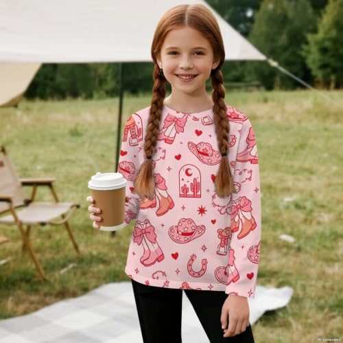 Image of WELLFLYHOM Long Sleeve T-Shirt for Boys Girls 3-16 Years Old Tee Tops Crewneck Pullover Shirts Fall Outfits