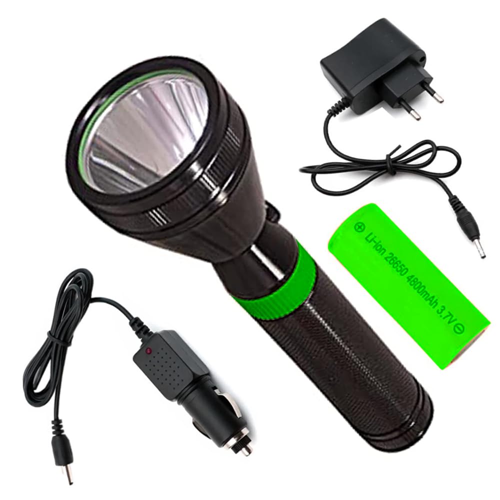 Rechargeable Powerfull Led Small Sun Ultra Bright LED Flashlight Torch (Multicolor)-image-9