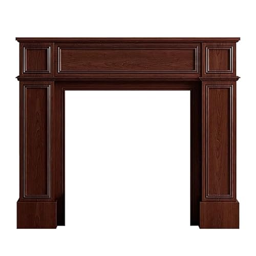 Moderna chimenea tradicional de madera para consola, mesa de sofá con moldura decorativa, estante envolvente para entrada y pasillo (Rosso90 x 20 x 110 cm)