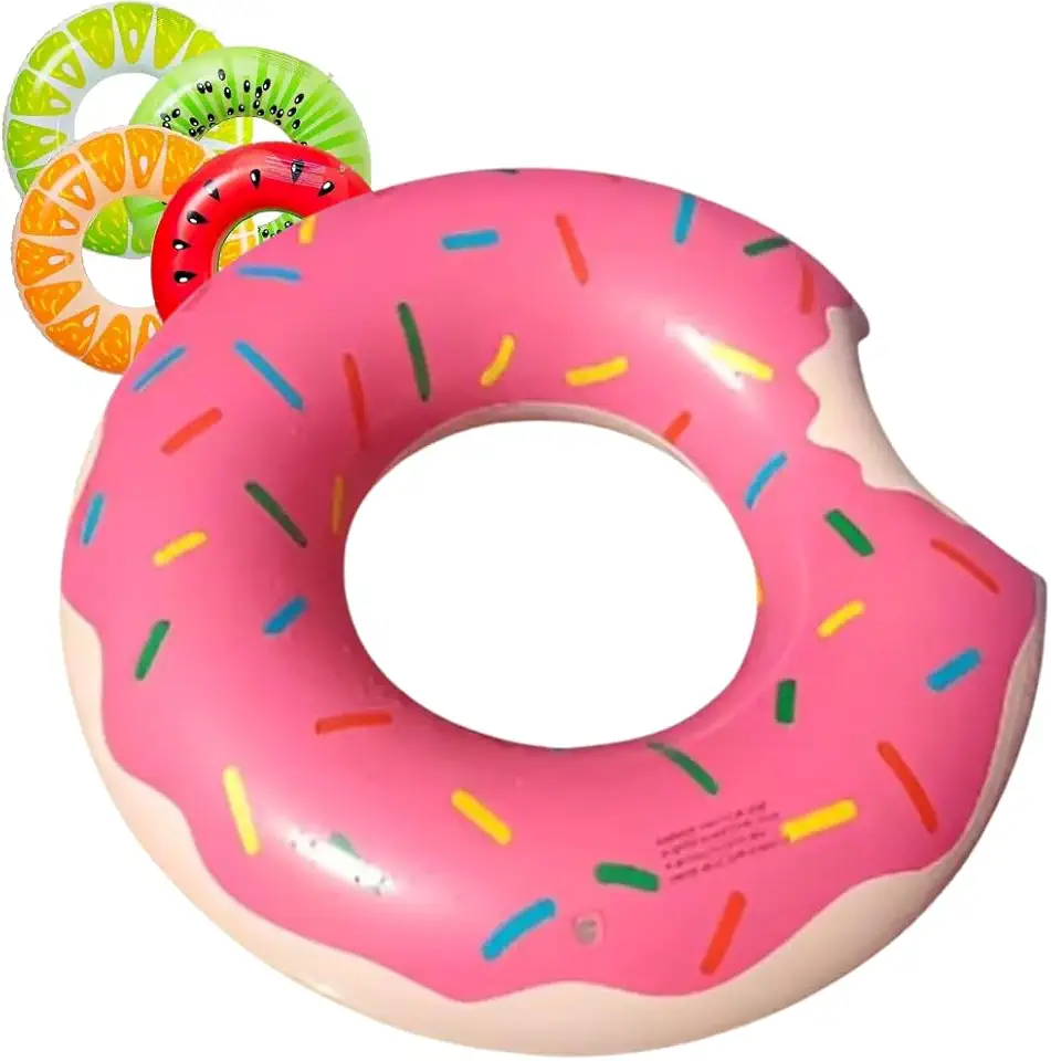 Boia Para Piscina Donuts Inflável Premium - Menina, Menino, Infantil, Adulto, Praia Festa Diversão Garantida Resistente e Confortável