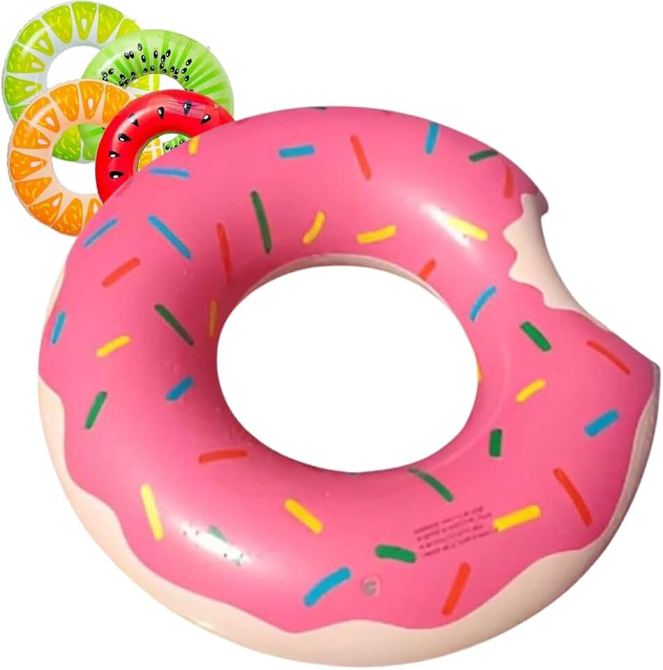 Boia Para Piscina Donuts Inflável Premium - Menina, Menino, Infantil, Adulto, Praia Festa Diversão Garantida Resistente e Confortável