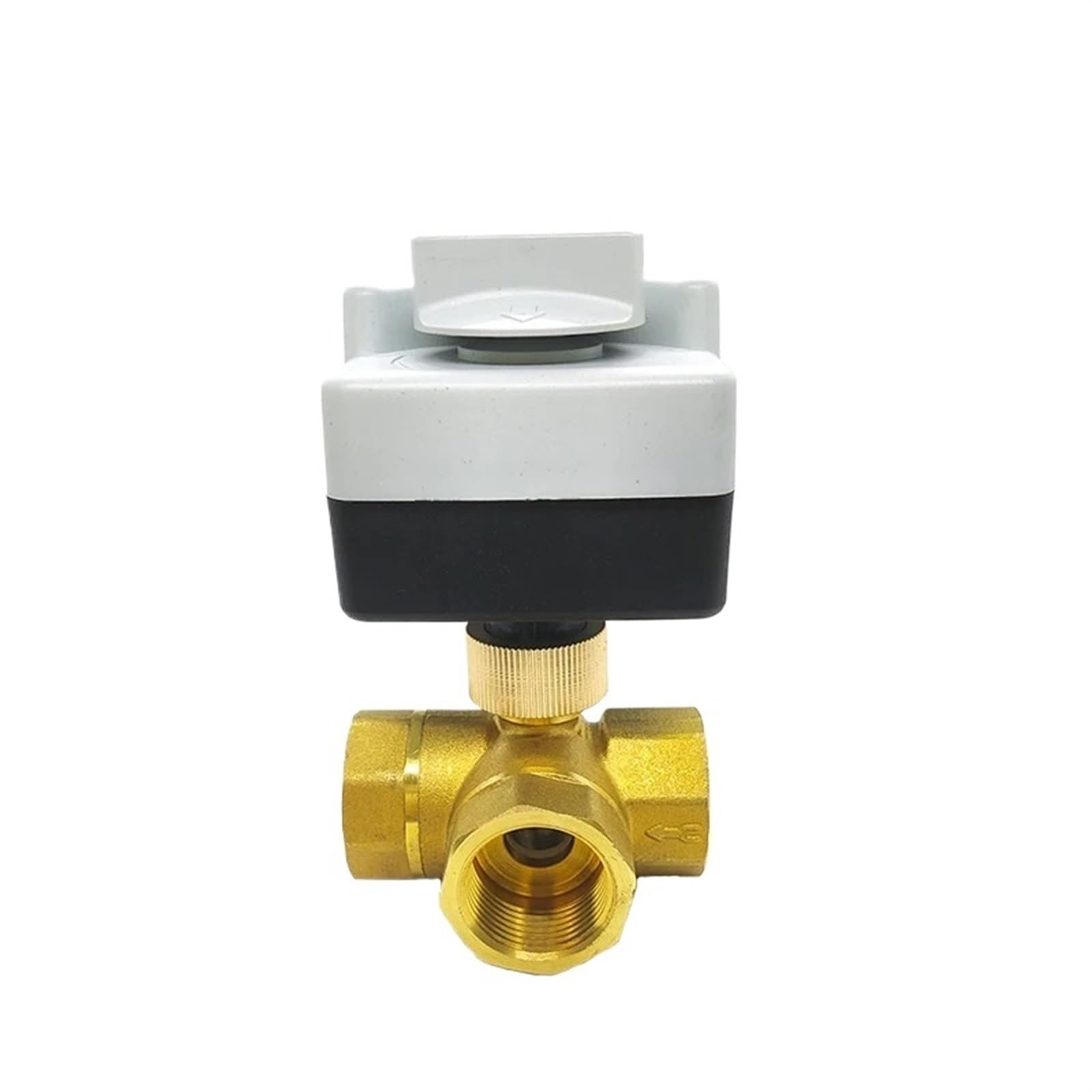 Valvola a Sfera elettrica in Ottone da 1/2 "1" 1-1/2 "Attuatore Elettrico a Tre Vie a Tre Fili a Due comandi con Filettatura Interna con Interruttore Manuale(0.75 inch)