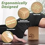 Cork Yoga Blocks 2 Pack Set, Natural Cork Soft Non-Slip Yoga Blocks, High Density & Eco Friendly Yoga Accessories for Women| Men, Ideal for Yoga, Pilates, Stretching and Toning - Image 2