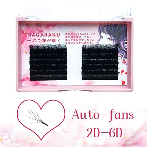 NAGARAKU Ventilateur Extensions cil Facile cil Volume Russe cil Cils Ventilateurs Auto 2D 6d Longueur Mixte en Ligne Faux Vison Cils c 10 0.03mm mélange 0.03mmc-10-12-14 mélange