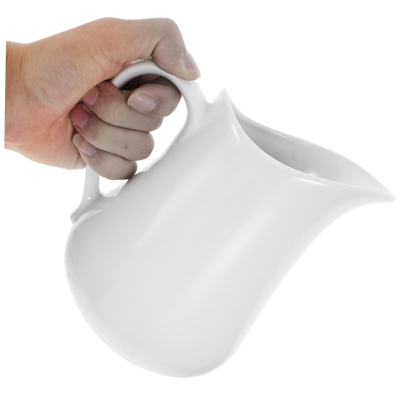 Anneome Brocca per Latte Bianca in Ceramica Manico Dispenser per caffè e tè Piccola Lattiera per Salse e Bevande