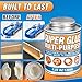 Super Glue with Brush (130ml) - All Purpose Strong Clear Adhesive, Waterproof Superglue Multi-Purpose Glue Gel for Wood, Ceramic, Glass, Leather, Plastic, Rubber, DIY Crafts & Industrial Repairs