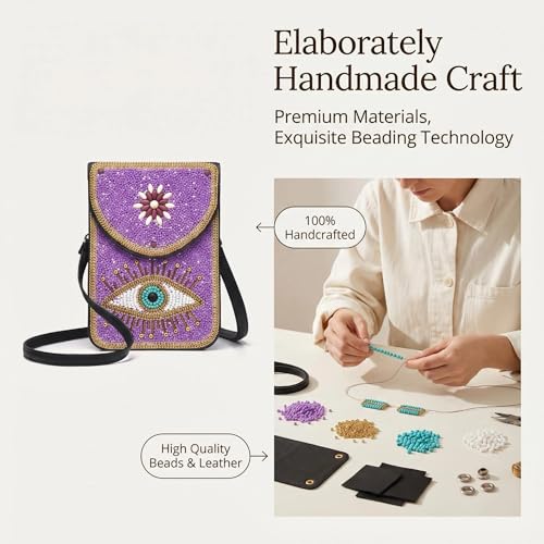 Image of Small Crossbody Bags for Women Designer Cell Phone Bag Boho Shoulder Wallet Purse