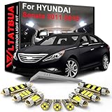WLTATBUA LED Interior Light Kit Package Replacement for HYUNDAI Sonata YF 2011 2012 2013 2014 2015 2016 2017 2018 2019, Super Bright 6000K White