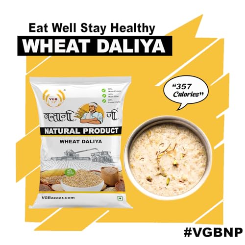 Image of Vasani-G Natural & Unpolished Wheat Dalia (Broken Wheat Daliya) Easy to Cook Wheat Porridge (Gehu Ka Dalia | crushed dalia) - 500g