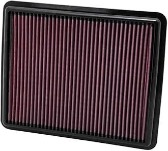 K&N Replacement air filter compatible with Hyundai Azera 3.3 / Santa Fe 2.4, 3.5 / Sonata 2.0, 2.4 / Kia Cadenza 3.3 / Optima 1.7D 2.0, 2.4 / Sorento 2.4, 3.5 2010-2016 (33-2448), Heather Red