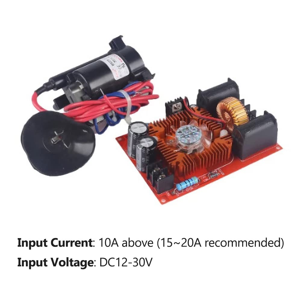 HUIOP DC12-30V ZVS Coil Flyback Driver Kit pour SGTC Marx Generator Panneau de transmission de générateur haute tension avec bobine d'allumage de remplacement pour