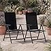 Casaria® Gartenstühle 2er Set Hochlehner Klappbar 8-Fach Verstellbar Camping Stuhl Aluminium Wetterfest Klappstuhl 120kg Belastbarkeit Garten Balkon