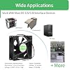 80mm by 80mm by 25mm 8025 12V DC 0.20A Dual Ball Bearing Brushless Cooling Fan 2pin AV-F8025MB UL CE