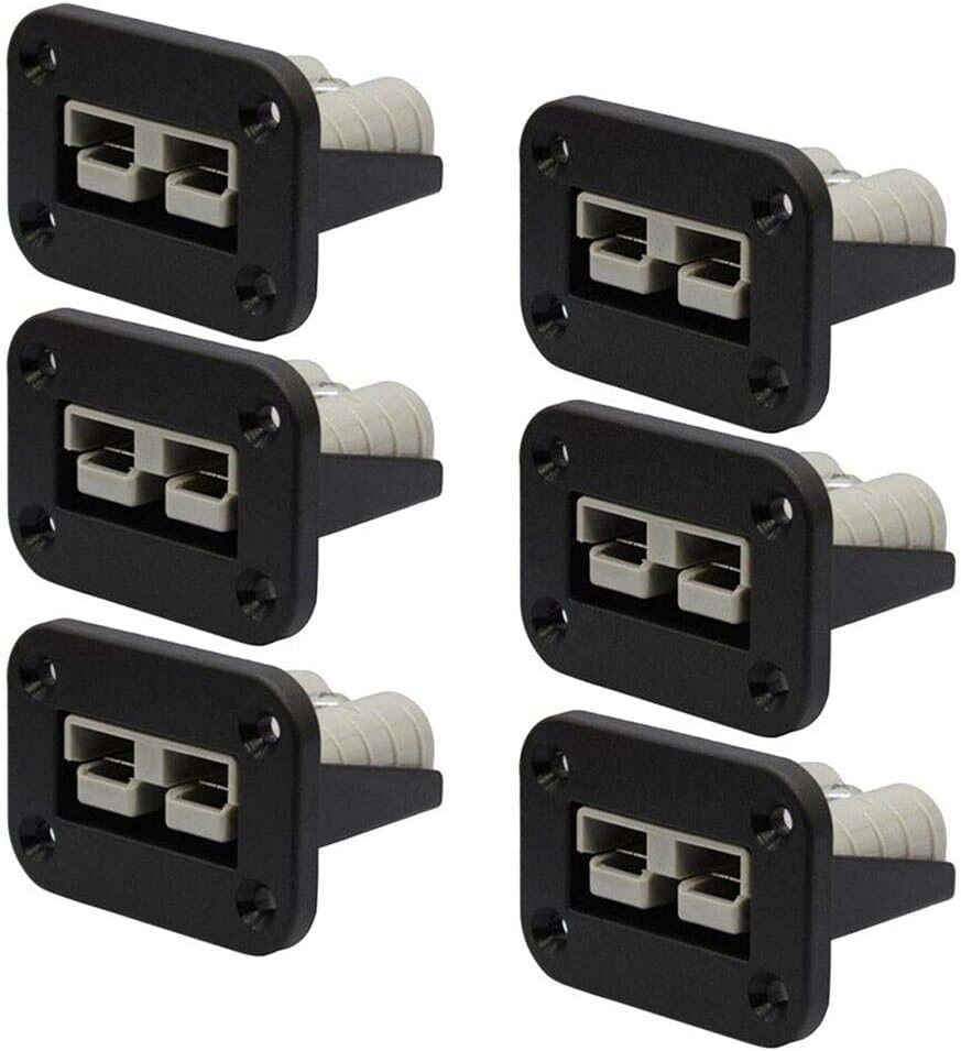 6PCS 50Amp Mounting Bracket Panel Cover Compatible With Anderson Connector Plug Flush Mount